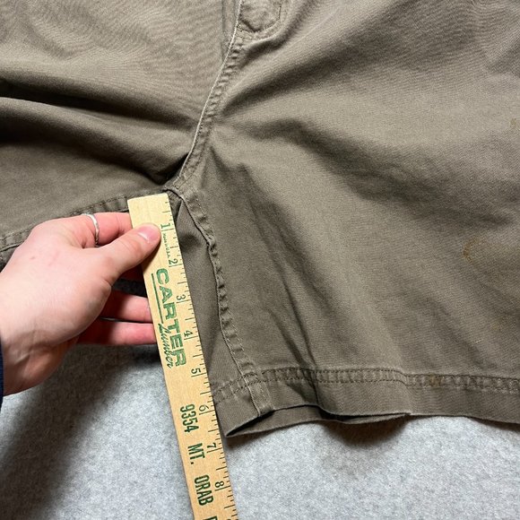 Duluth Trading Shorts Womens 12 Brown Bermuda Canvas Outdoor Stain 29 Waist - Picture 7 of 9